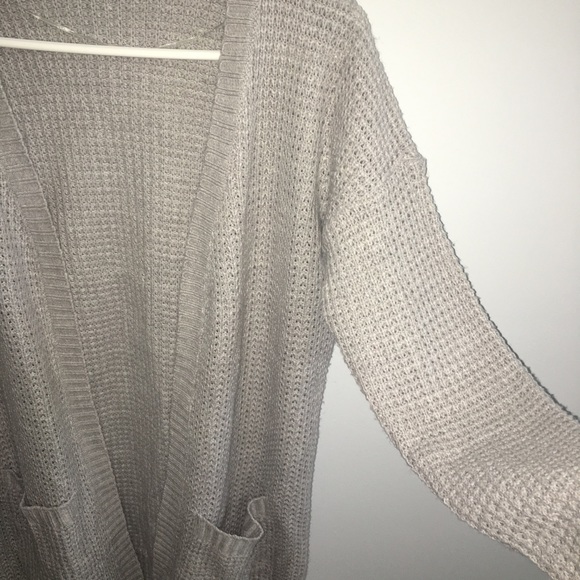 Grey knit long cardigan - Picture 2 of 2